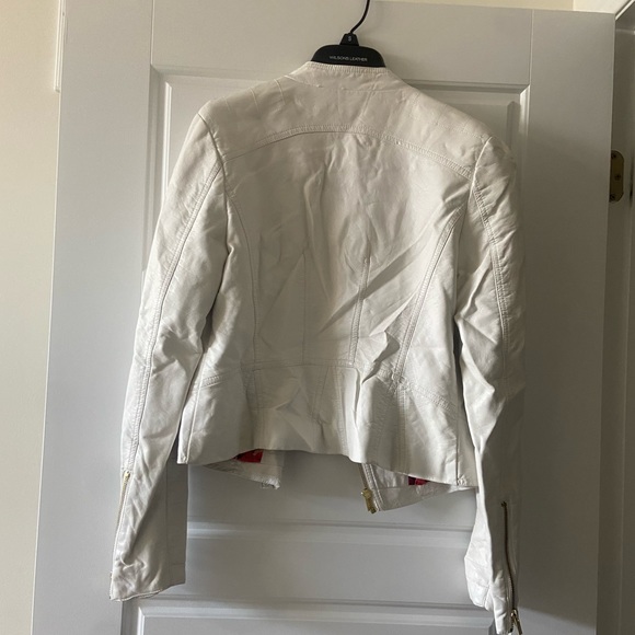 White Faux Leather Jacket - Picture 2 of 10